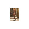 Bodystocking noir résille grande taille ouvert à l'entre-jambes 